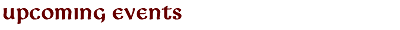 Upcoming Events